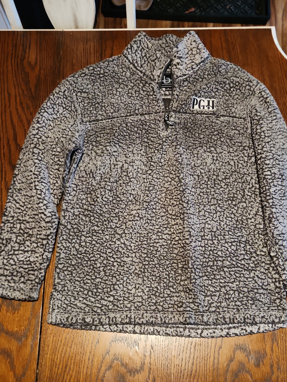 boxercraft Gray Sherpa Quarter-Zip Pullover